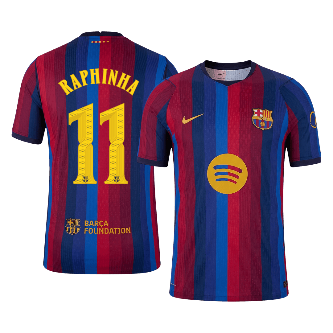 Męska koszulka Barcelony domowa RAPHINHA #11 wersja zawodnicza 2026/27 - UCL