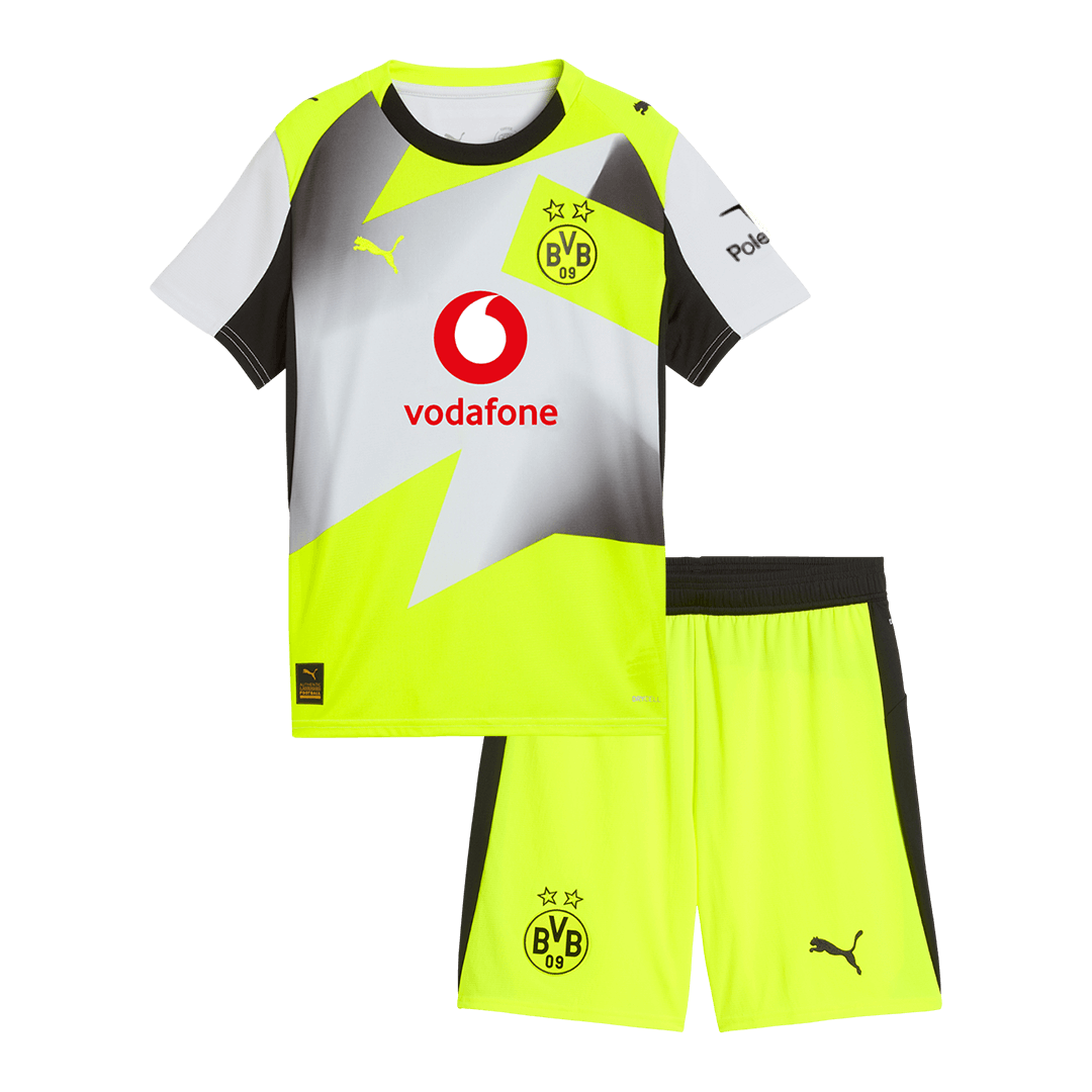 Dziecięcy Zestaw Wyjazdowa Borussia Dortmund (Koszulka+Spodenki) 2025/26