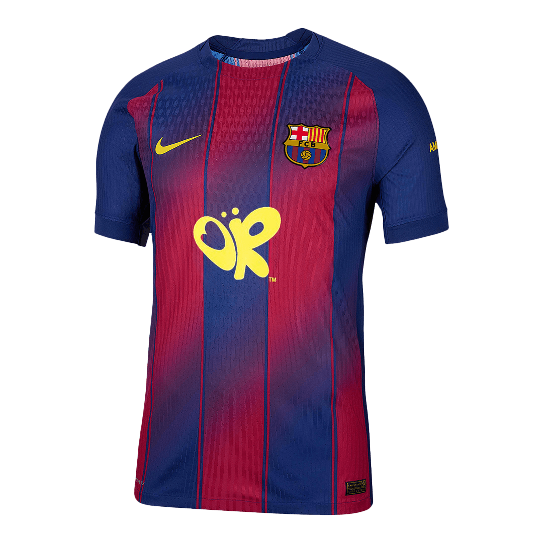 Męska Koszulka Domowa Barcelona Wersja Piłkarska 2025/26 - Slim Fit