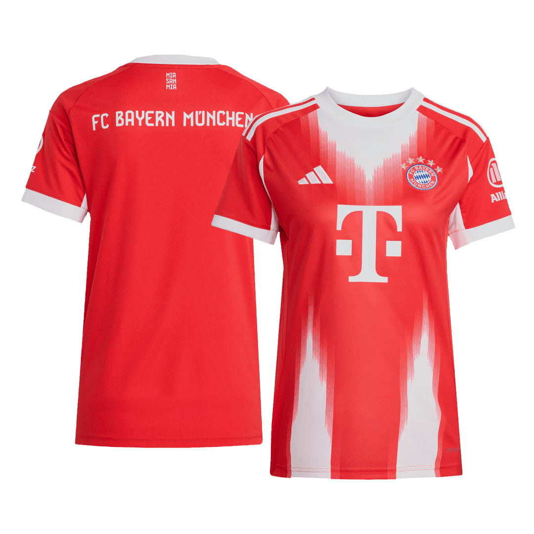 Damska Koszulka Domowa Bayern Monachium 2025/26 - Topowe Koszulki Pilkarskie Sklep Internetowy