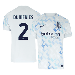 Męska Koszulka Wyjazdowa Inter Milan DUMFRIES #2 2025/26 - Topowe Koszulki Pilkarskie Sklep Internetowy