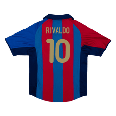 Koszulka Retro Domowa Barcelona RIVALDO #10 2001/02 - Topowe Koszulki Pilkarskie Sklep Internetowy