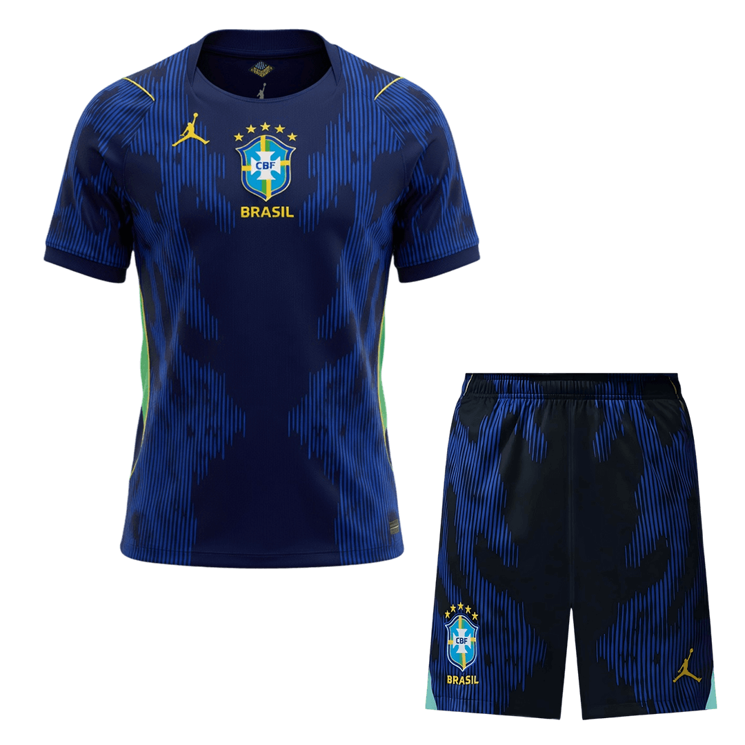 Męski Zestaw Wyjazdowa Brazil (Koszulka+Spodenki) World Cup 2026