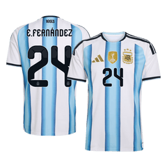 Męska koszulka Argentyny domowa E. FERNÁNDEZ #24 - Mundial 2026 [PREMIUM]