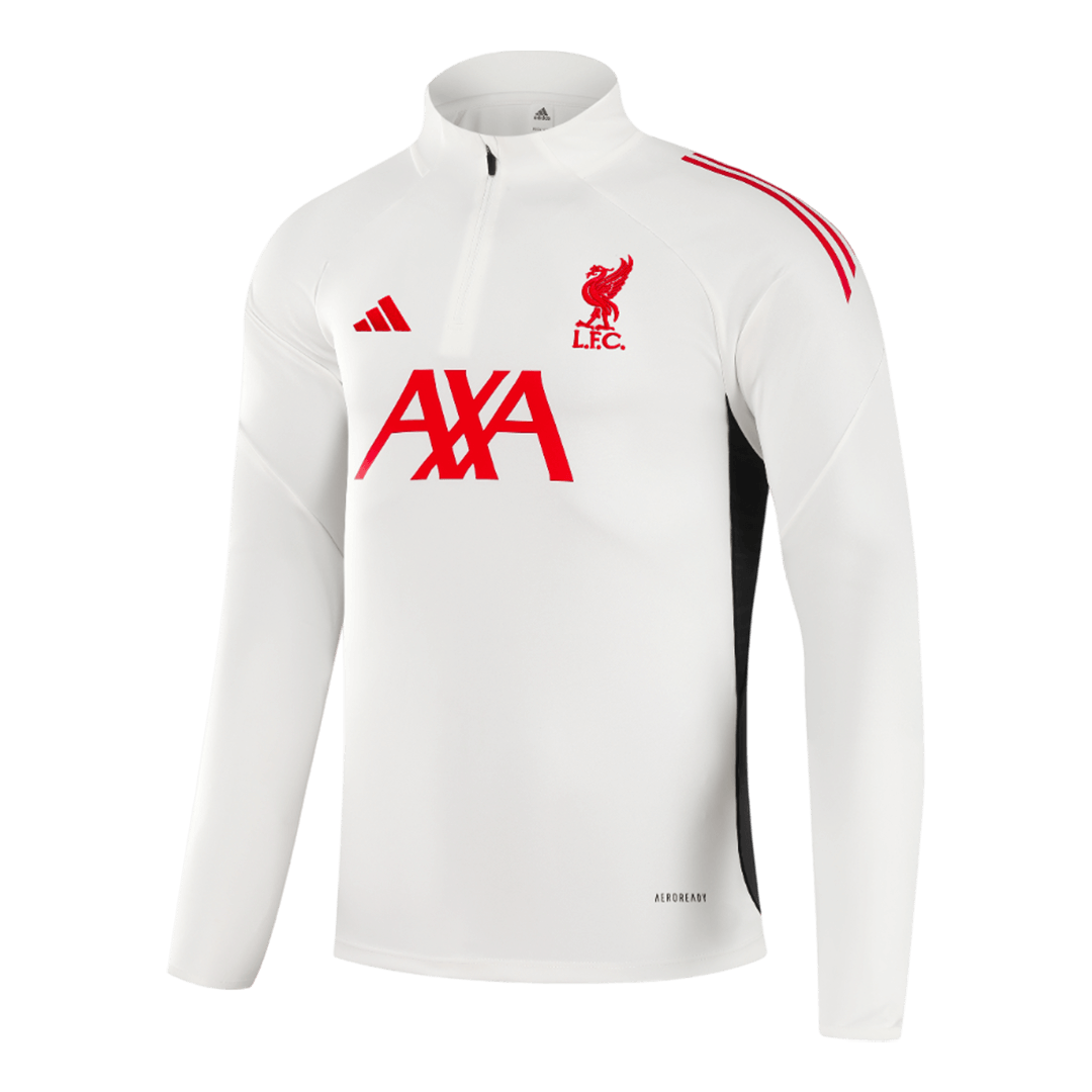 Juniorski Liverpool Bluza z zamkiem Komplet Dresowy 2025/26 Biały