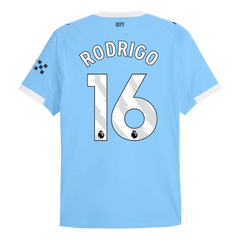 Męska Koszulka Domowa Manchester City RODRIGO #16 Wersja Piłkarska 2025/26 - Slim Fit - Topowe Koszulki Pilkarskie Sklep Internetowy