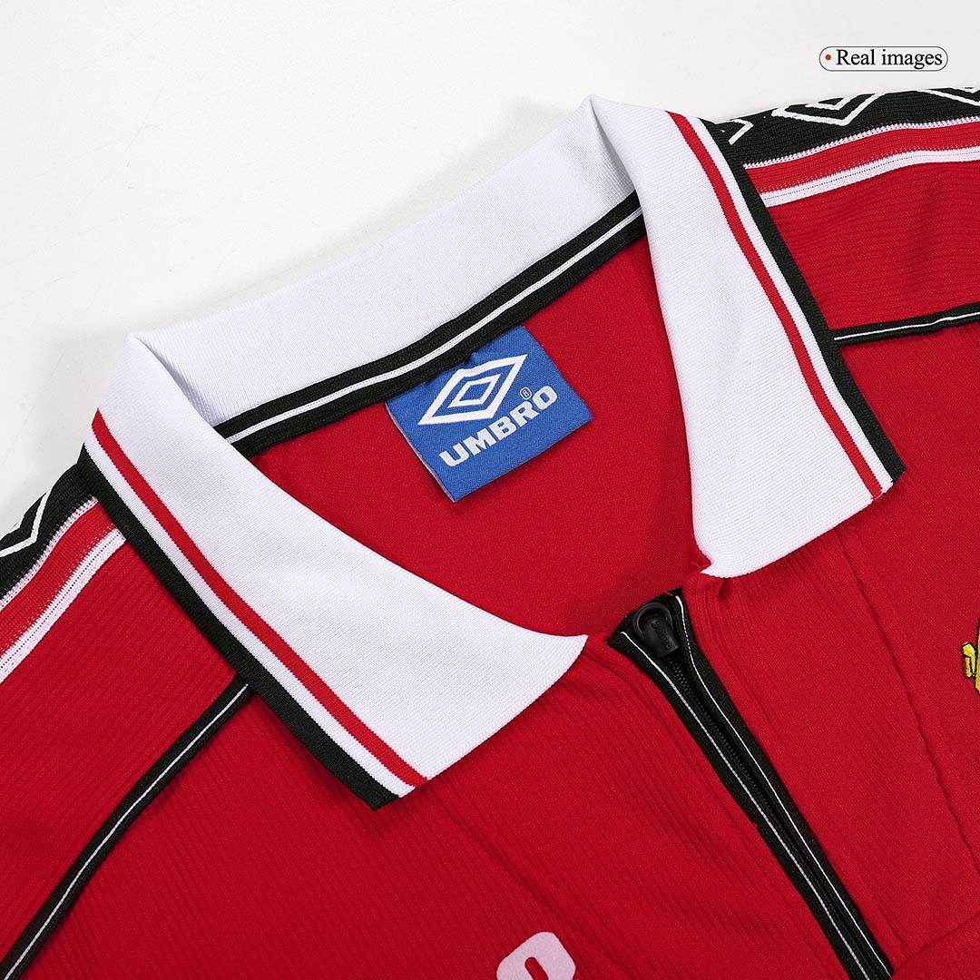 Męska Koszulka Retro MU 1998/00 Czerwona - Topowe Koszulki Pilkarskie Sklep Internetowy