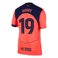 Męska Koszulka Trzecia Wyjazdowa Barcelona ROONY #19 Wersja Piłkarska 2025/26 - UCL - Slim Fit