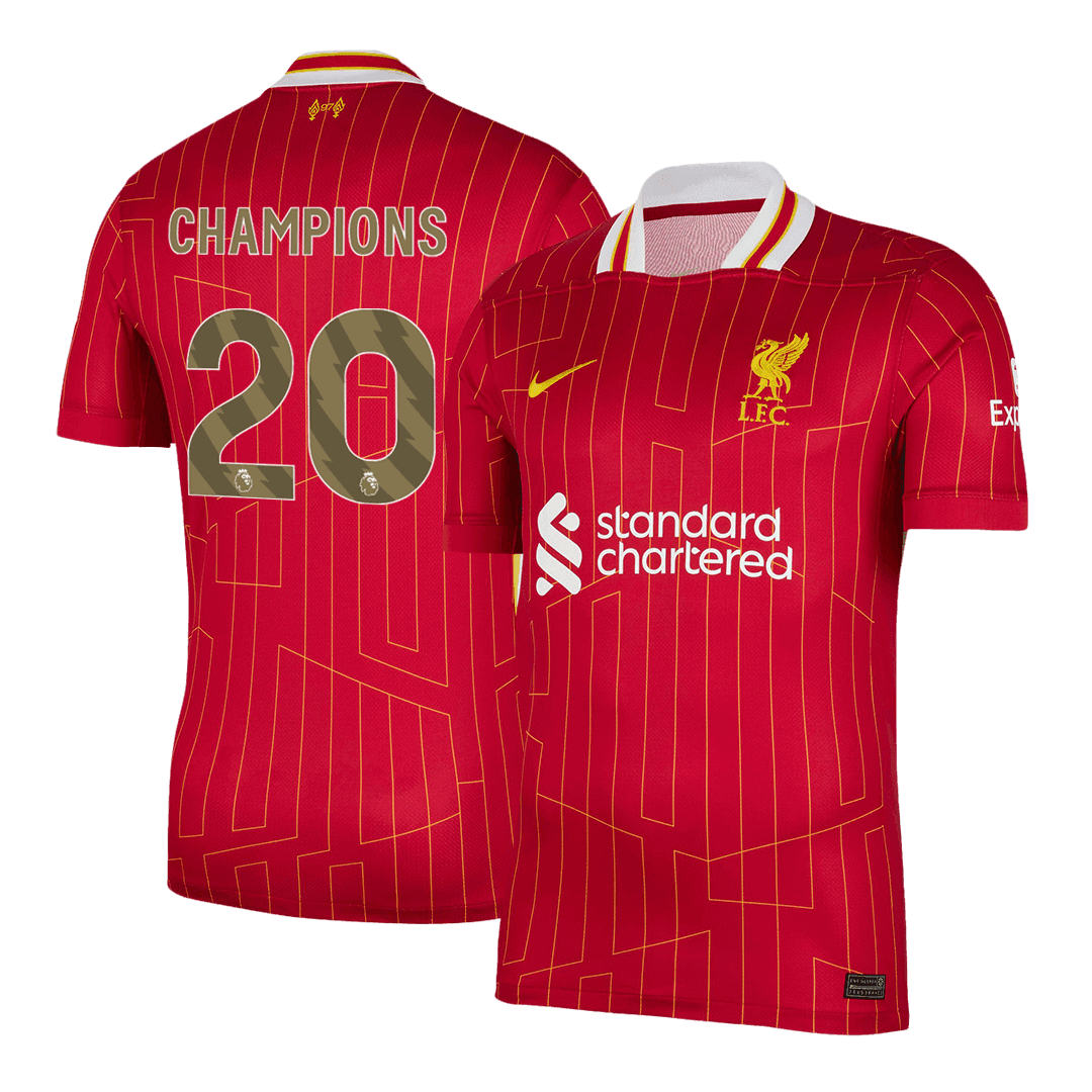 CHAMPIONS #20 Męska Liverpool Koszulka domowa piłkarska 2024/25 - Topowe Koszulki Pilkarskie Sklep Internetowy
