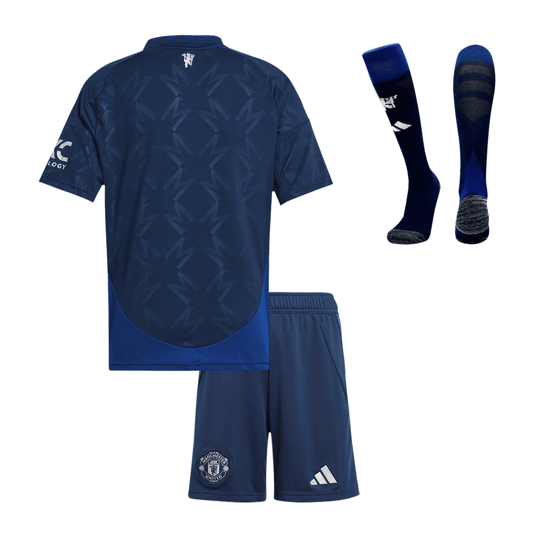 Dziecięcy zestaw koszulek piłkarskich Manchester United (koszulka+spodenki+skarpety) 2024/25 - Topowe Koszulki Pilkarskie Sklep Internetowy