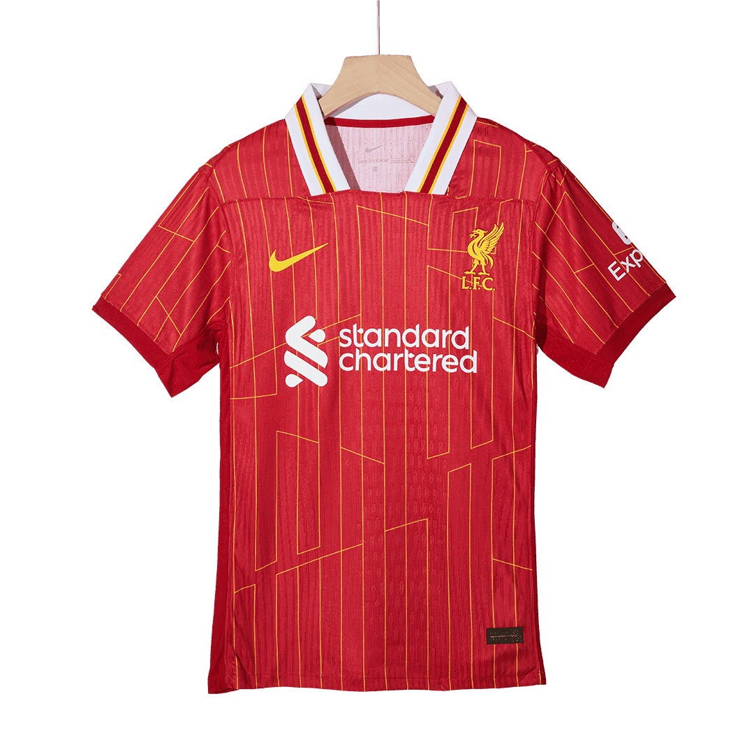 Męska Koszulka Domowa Liverpool Wersja Piłkarska - CHAMPIONS 24/25 - Slim Fit - Topowe Koszulki Pilkarskie Sklep Internetowy
