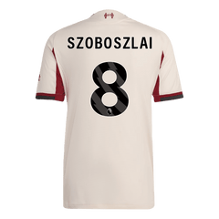 Liverpool SZOBOSZLAI #8 Herren-Auswärtstrikot 2025/26, Fußballversion – Slim Fit