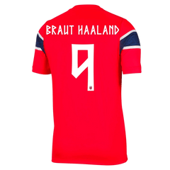 Męska koszulka Norwegii domowa BRAUT HAALAND #9 wersja zawodnicza – Mundial 2026