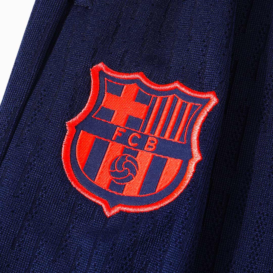 Męski Zestaw Treningowy Barcelona (Kurtka+Spodnie) 2025/26 – Czarno-pomarańczowy