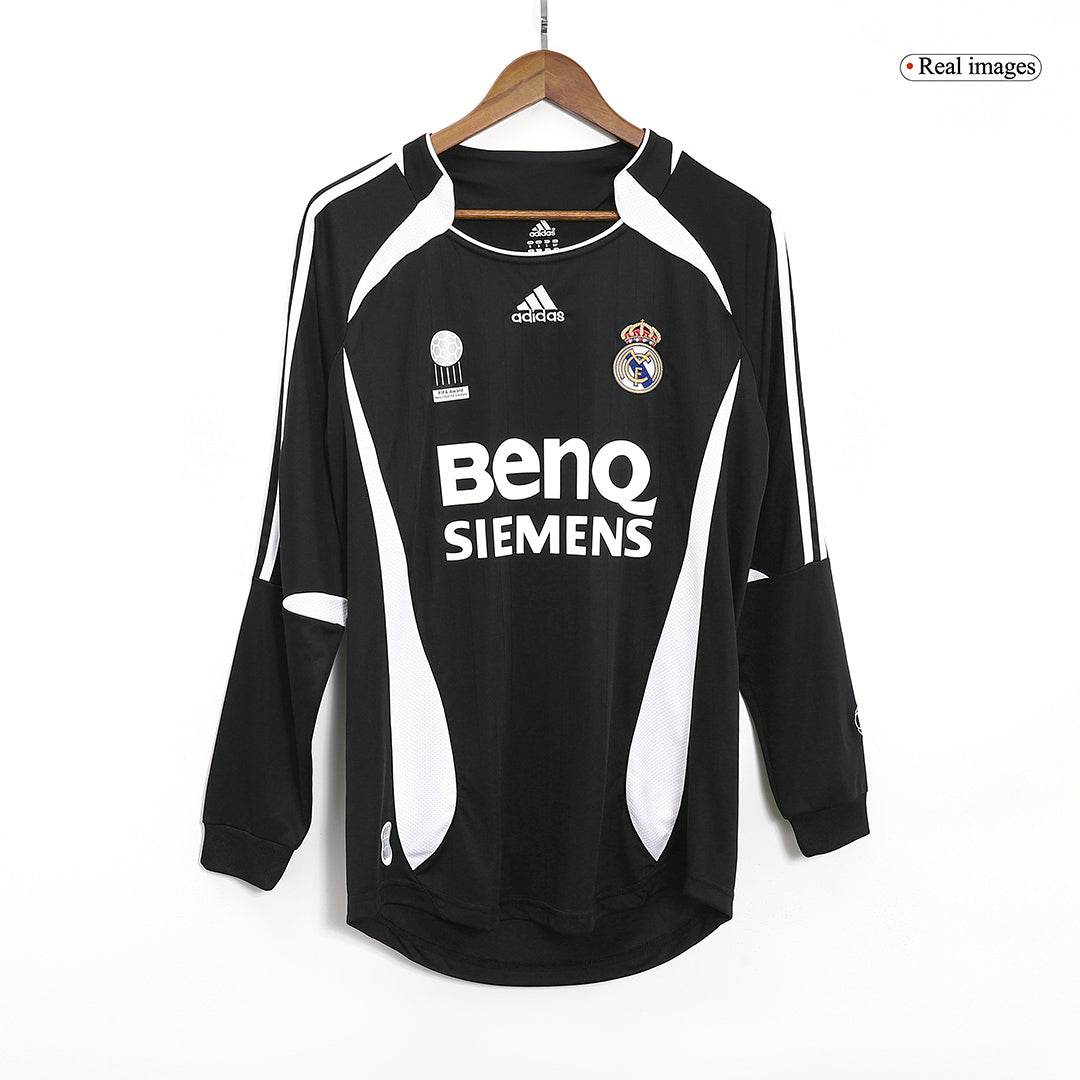 Męska Koszulka Retro Wyjazdowa Real Madrid BECKHAM #23 2006/07 z Długim Rękawem - Topowe Koszulki Pilkarskie Sklep Internetowy