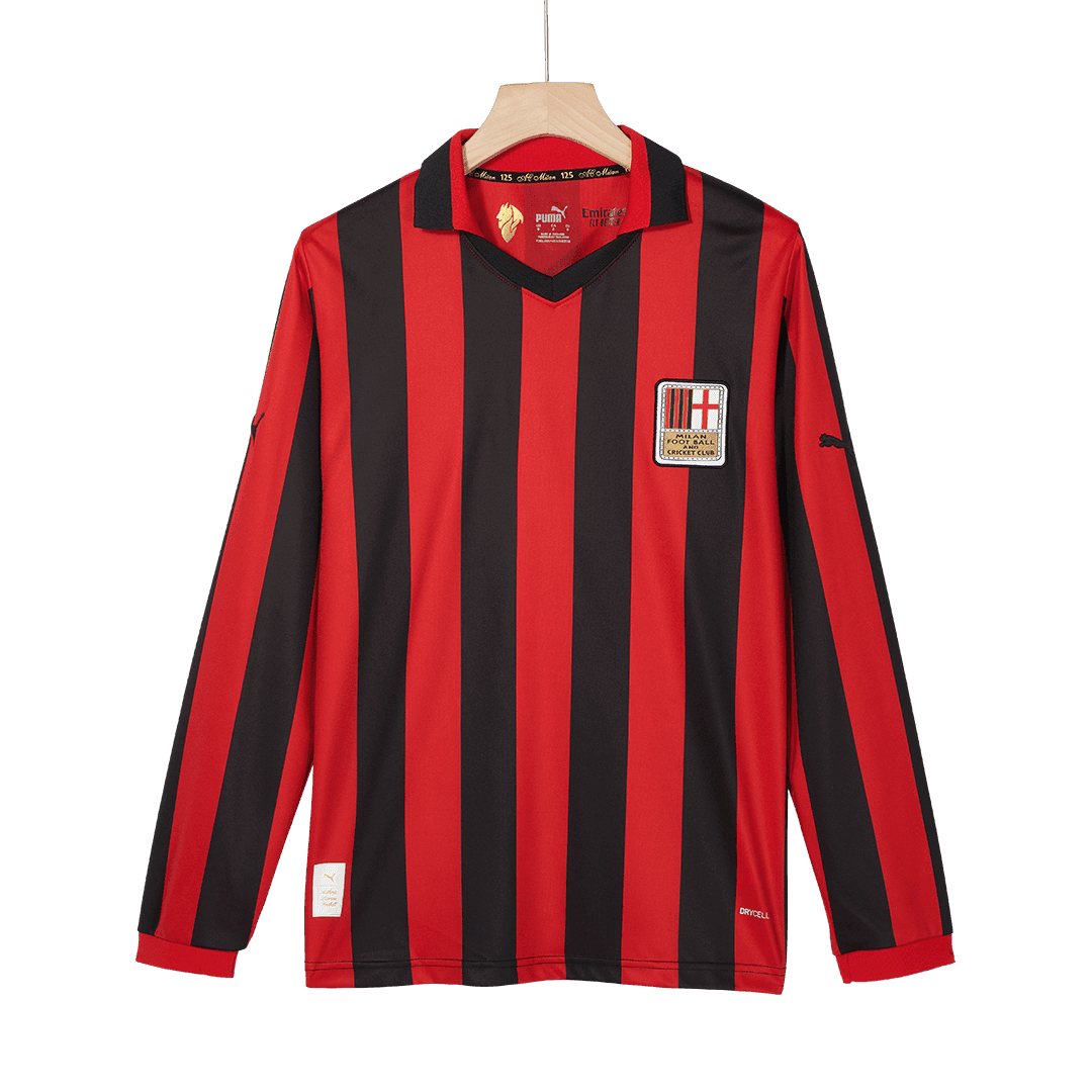 Męska koszulka piłkarska z długim rękawem #125 AC Milan 125th Anniversary 2024/25 - Topowe Koszulki Pilkarskie Sklep Internetowy